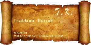 Trattner Kornél névjegykártya